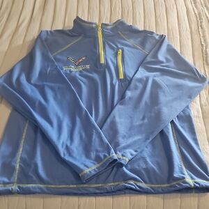 Blue Quarter-Zip Sweatshirt